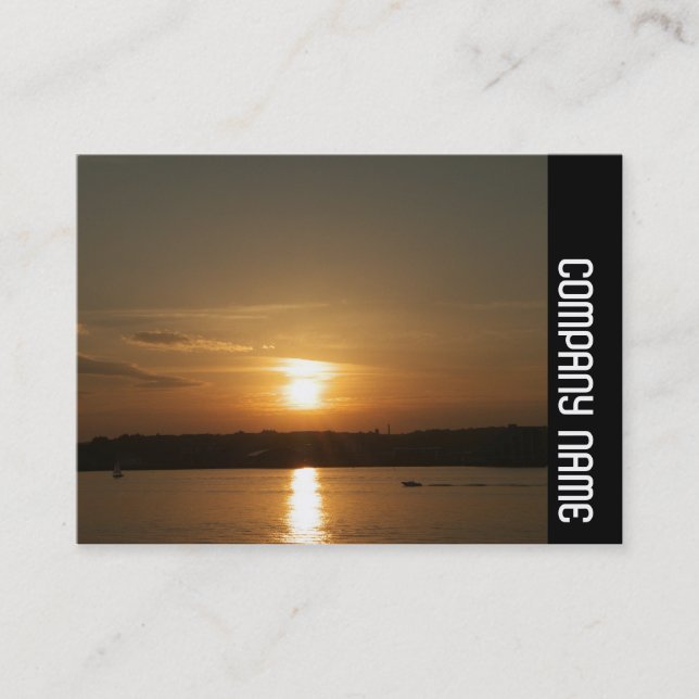 Side Band - Sunset over Cardiff Bay Business Card (Front)