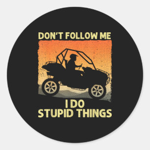 Side-by-side Design For Men Women Utv Atv Sxs Off  Classic Round Sticker