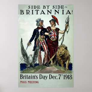 Side by Side~Vintage World War 1 Poster