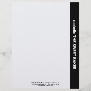 Side custom text grey bakery custom letterhead