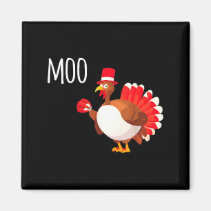 Side Eye Moo Turkey Funny Thanksgiving Autumn Fall Magnet