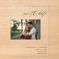 Side H Photo Modern Save the Date 