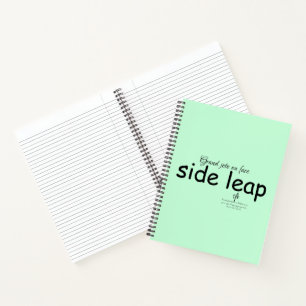Side Leap Mint Green and Black Notebook