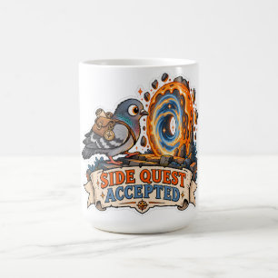 Side Quest Accepted Funny Pigeon Coffee Mug