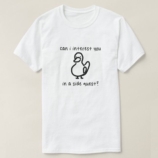 Side Quest Gaming Meme T-Shirt (Design Front)