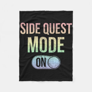 Side Quest Mode On - Funny Rave Edm Festival Gamer Fleece Blanket