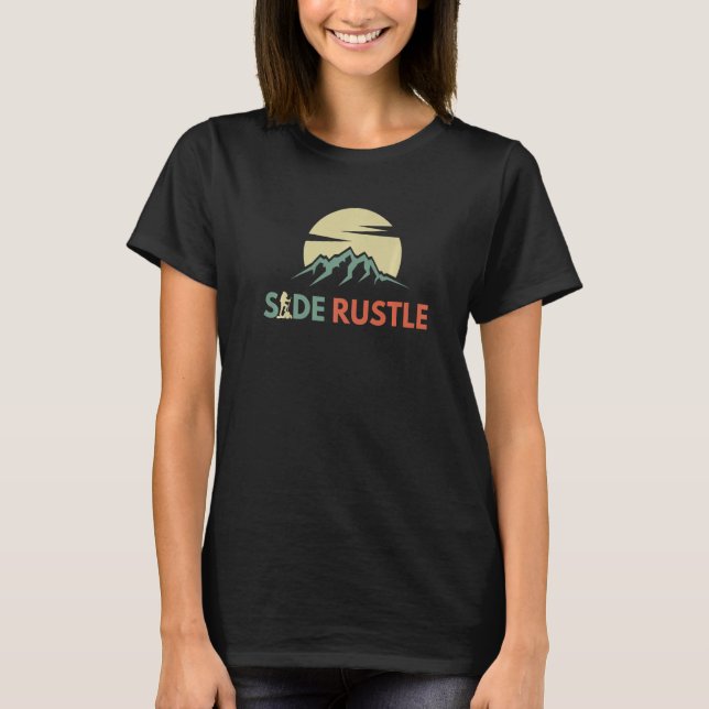 Side Rustle Mountain Hiking For Men T-Shirt (Front)