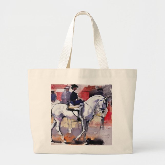 Side-saddle at the Feria de Sevilla 1998 Large Tote Bag (Front)