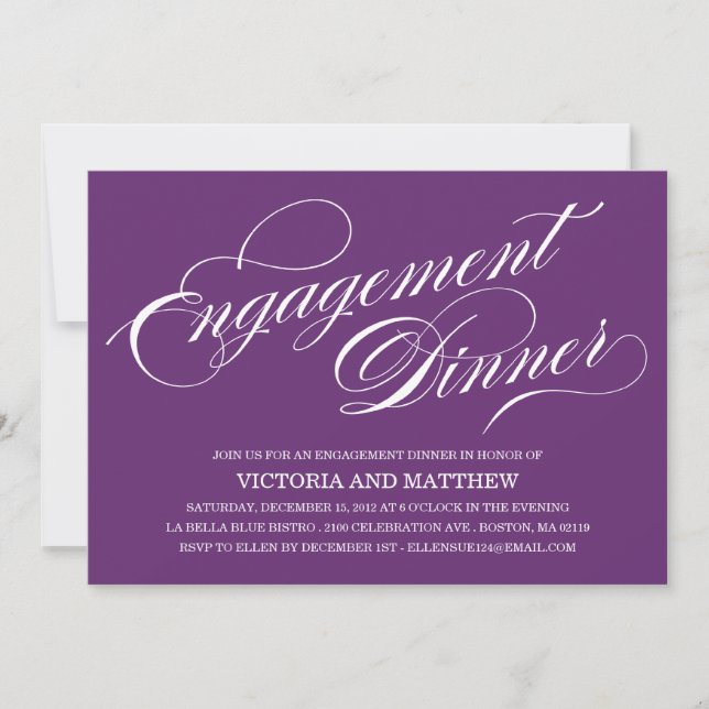 SIDE SCRIPT | ENGAGEMENT DINNER INVITATION (Front)