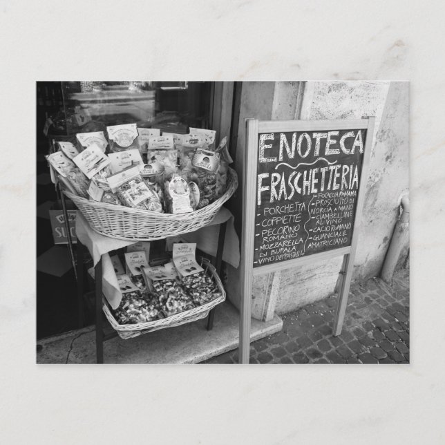 Side Street Shop in Rome Post Card (Front)