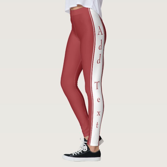 Side Stripe Leggings with Custom Text and Colours (Left)
