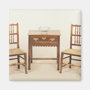 Side table and pair of spindle back chairs magnet