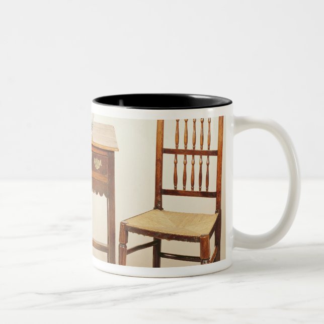 Side table and pair of spindle back chairs Two-Tone coffee mug (Right)