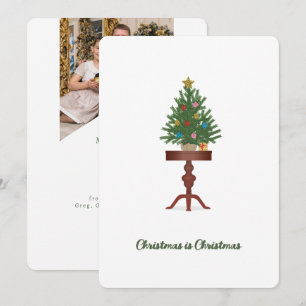 Side Table Christmas Tree Photo Christmas Card
