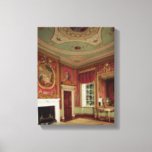 Side-table, pier glass and fireplace by Adam Canvas Print