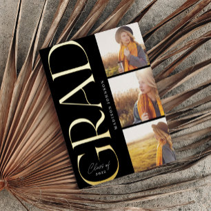 Side Typography Graduation 2022 3 Photo Party Foil