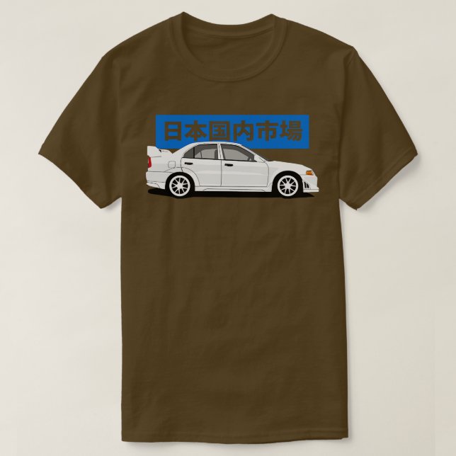 Side View Lancer Evo6 T-Shirt (Design Front)
