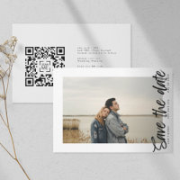 Side Ways QR Code Modern Simple Photo Border