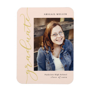 Side Writing EDITABLE COLOR Graduation Magnet
