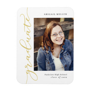 Side Writing EDITABLE COLOR Graduation Magnet