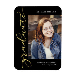 Side Writing EDITABLE COLOR Graduation Magnet