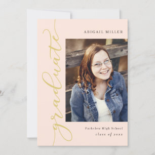 Side Writing Editable Colour Graduation Invitation