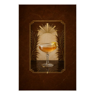 Sidecar Art Deco Poster Bar Art