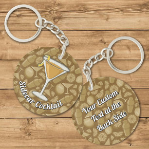 Sidecar Cocktail Keychain
