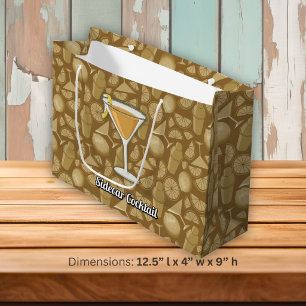 Sidecar cocktail large gift bag