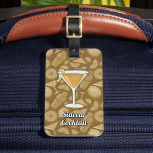 Sidecar cocktail luggage tag