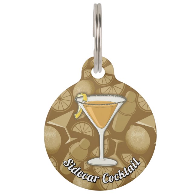 Sidecar cocktail pet tag (Front)