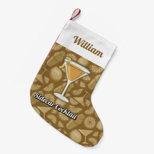 Sidecar cocktail small christmas stocking