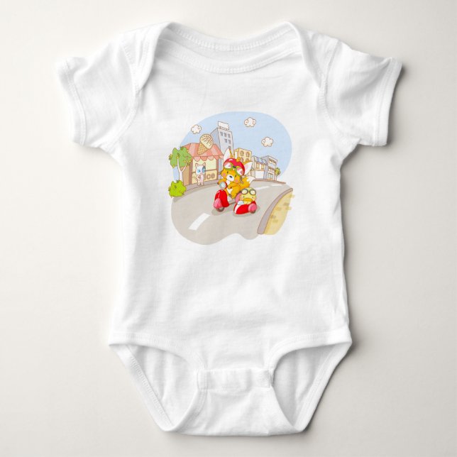 Sidecar Friends Baby Sleeper Baby Bodysuit (Front)