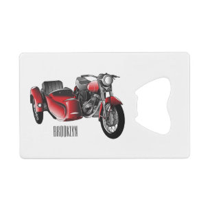 Sidecar motorcycle cartoon illustration