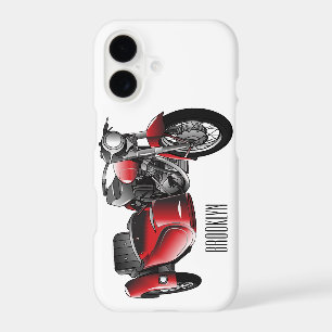 Sidecar motorcycle cartoon illustration