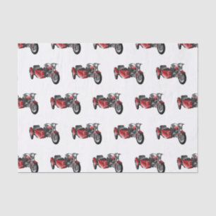 Sidecar motorcycle cartoon illustration tissue paper