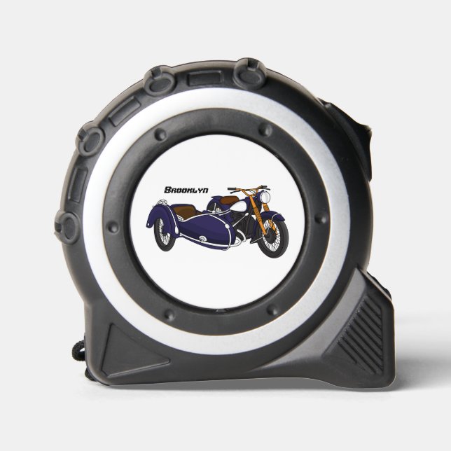 Sidecar purple motorcycle illustration 1 (Front)