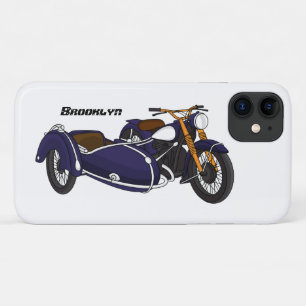 Sidecar purple motorcycle illustration Case-Mate iPhone case