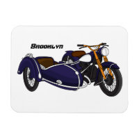 Sidecar purple motorcycle illustration
