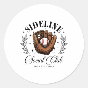 Sideline Social Club Bysebyll Mum Matching Classic Round Sticker