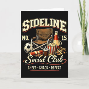 Sideline Social Club Cheer Snack Repeat Soccer Mom Card