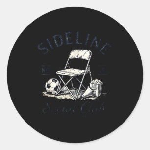 Sideline Social Club Cheer Snack Repeat Soccer Mom Classic Round Sticker