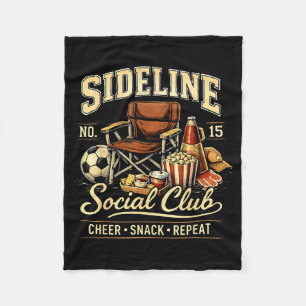 Sideline Social Club Cheer Snack Repeat Soccer Mom Fleece Blanket