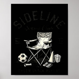 Sideline Social Club Cheer Snack Repeat Soccer Mom Poster