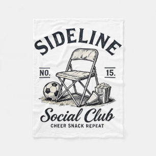 Sideline Social Club Cheer Snack Repeat Soccer Mum Fleece Blanket