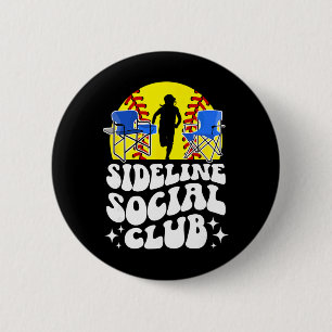 Sideline Social Club Softll Mom Of A Softll Player 6 Cm Round Badge