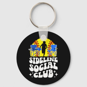 Sideline Social Club Softll Mom Of A Softll Player Key Ring