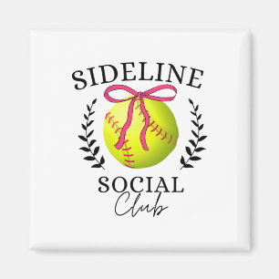 Sideline Social Club Softll Mom Sister Brother Magnet