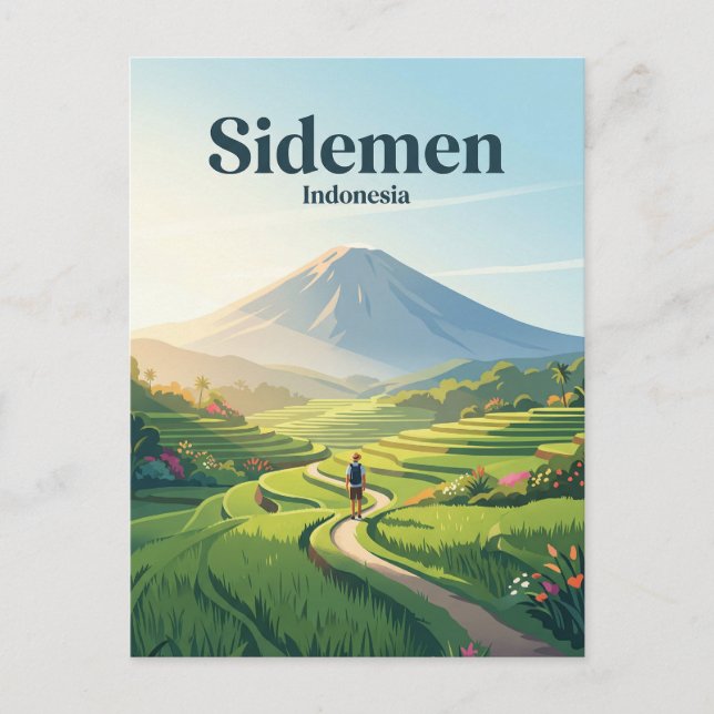 Sidemen Valley Indonesia Postcard (Front)