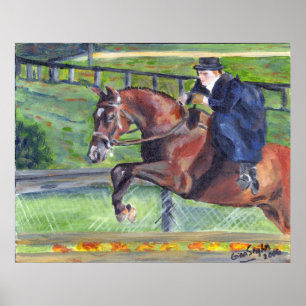 Sidesaddle Horse Show Portrait Poster